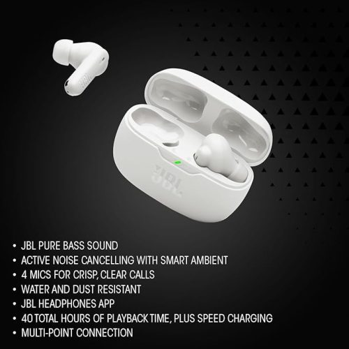 Fone de Ouvido Sem Fio, JBL, Bluetooth, Wave Beam 2, Intra Auricular