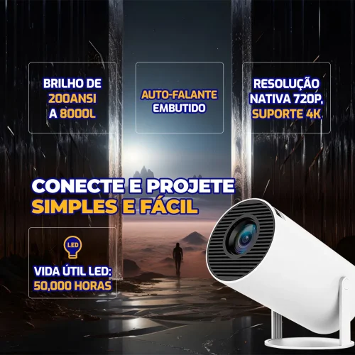 Mini Projetor Portátil Pholex 4k Wifi Cinema Home Hy300